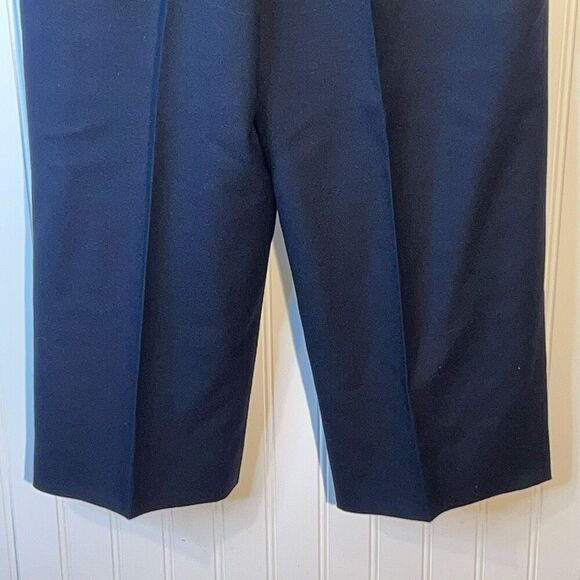 Vintage Stephanie Andrews Wool Lined Dress Pants Size 8 Navy Pleated Front - Picture 7 of 7